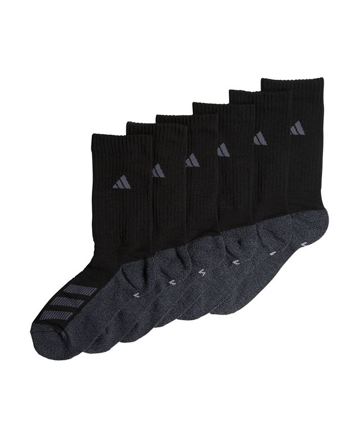 adidas Big Boys Cushioned Angle Stripe Crew Sock Pack of 6 - Macy's
