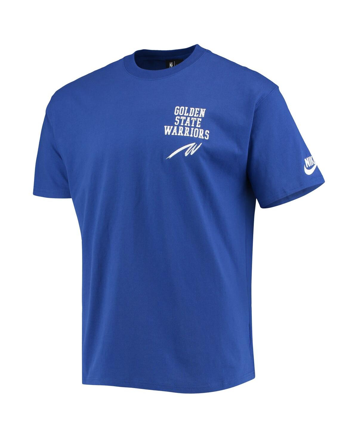 Men's NikeGold State Warriors 2021/22 Classic Edition Warriors Origins Courtside T-shirt - Royal