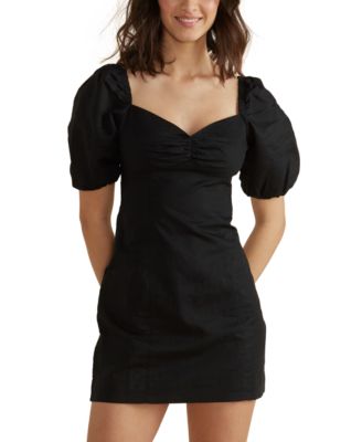 MINKPINK Puff-Sleeve Sweetheart Dress 