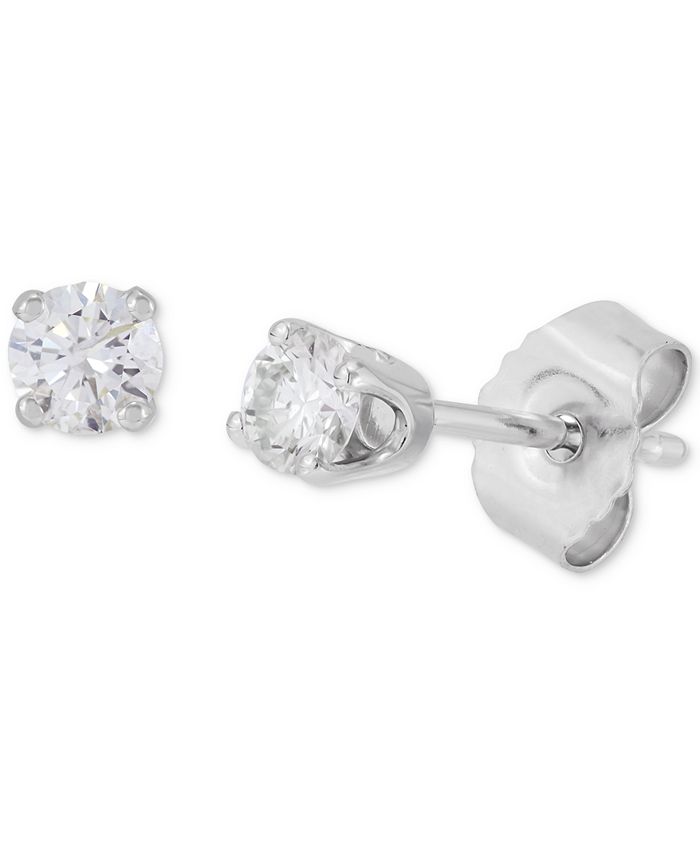 Macy's Diamond Stud Earrings (1/4 ct. t.w.) in 14k White Gold Macy's