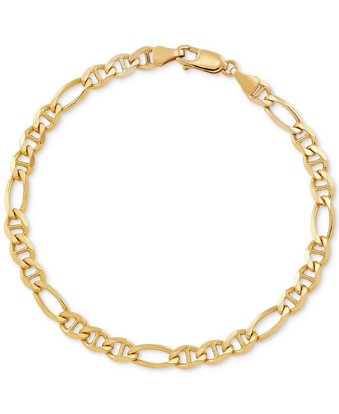 Macy's Men's Figaro/Mariner Link Chain Bracelet in 10k Gold ...
