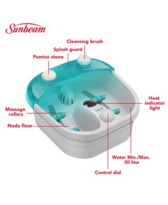 Sunbeam 16975 Aqua Therapy Foot Spa with Soft-Touch Bubble Massage