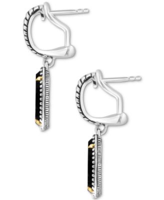 EFFY&reg; Onyx Drop Earrings in Sterling Silver