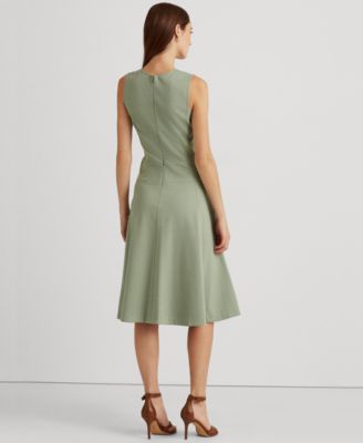 Lauren Ralph Lauren Buckle-Trim Sleeveless Ponte Dress - Macy's