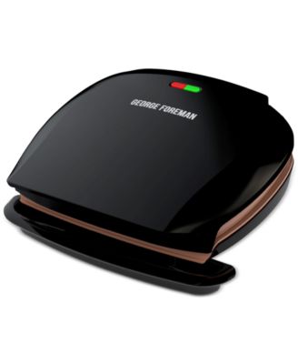 George Foreman - 5-Serving Classic Electric Indoor Grill & Panini Press, Copper Finish