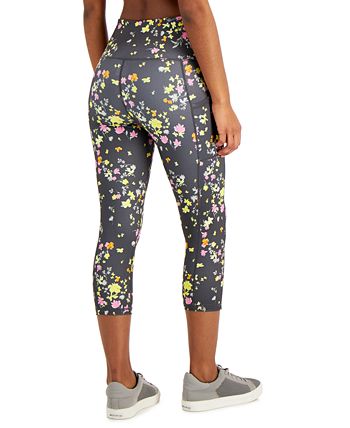 Id Ideology Women's Compression Printed Crop Side-Pocket Leggings, Created  for Macy's