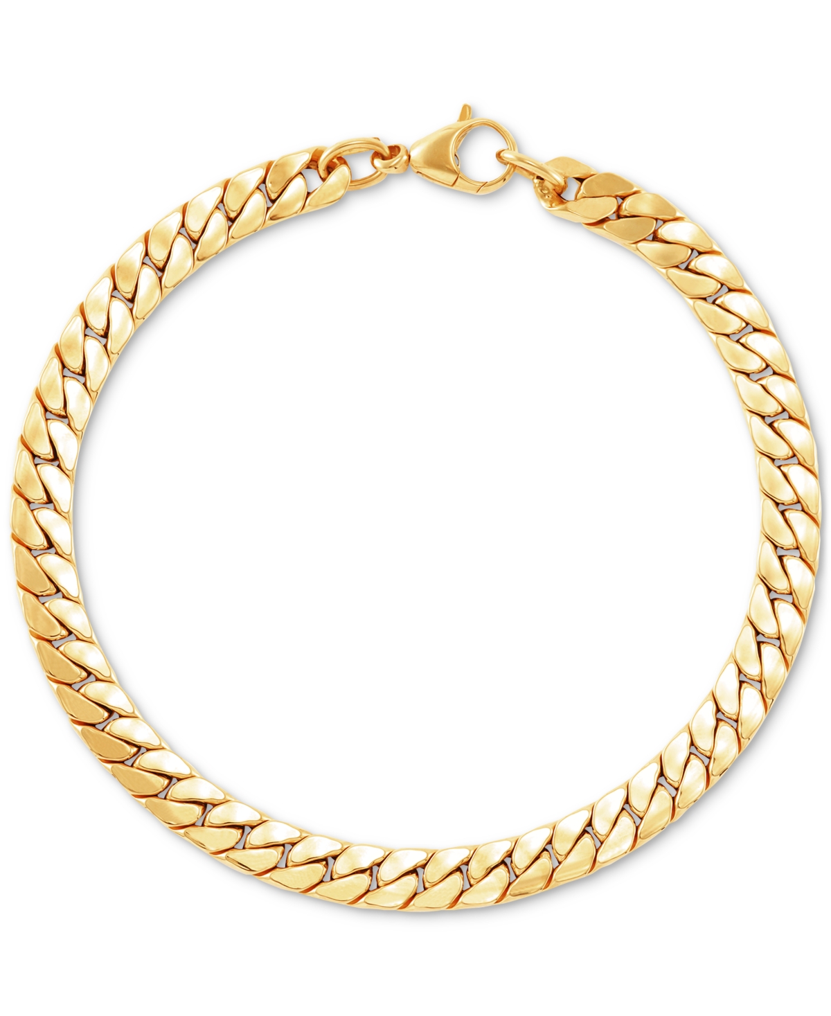 Macy's Men's Cuban Link Chain Bracelet In 10k Gold