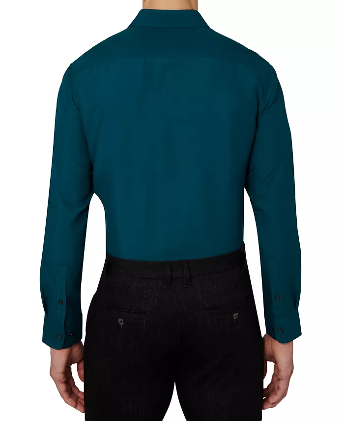 Men's Regular Fit Solid Wrinkle Free Performance Dress Shirt - thumbnail 8