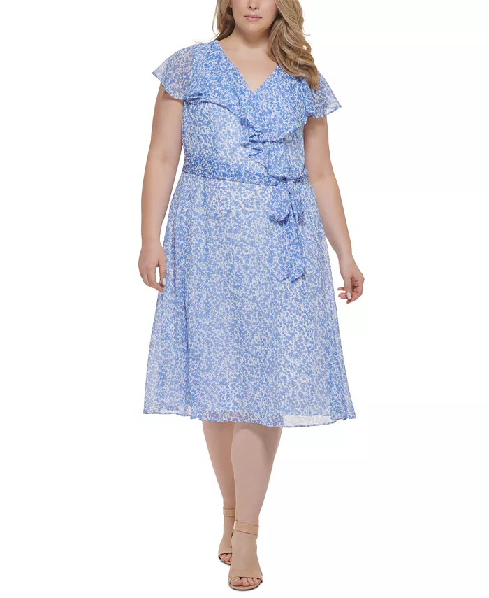 macys.com | Plus Size Floral Fit & Flare Dress