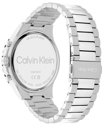 Calvin Steel Stainless Macy\'s Bracelet Klein Watch 44mm -