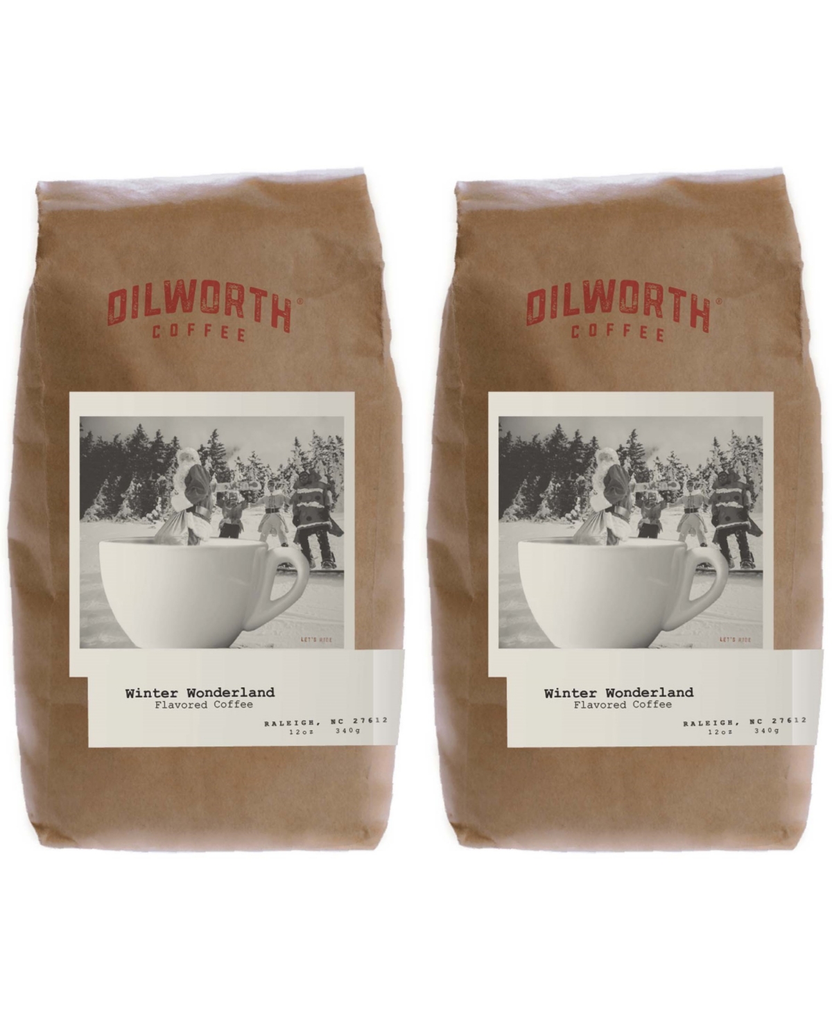 Dilworth Coffee Medium Roast Flavored Ground Coffee - Winter Wonderland, Pack of 2