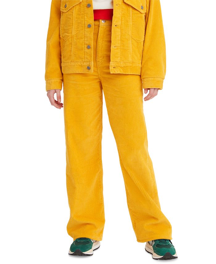 Levi’s x The Simpsons High Loose Corduroy Jeans Pants New Yellow 27