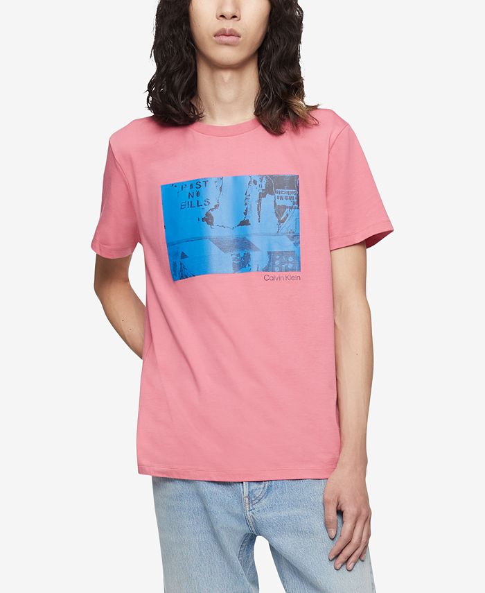 Calvin Klein Building Cityscape Crewneck T-Shirt (Rapture Rose)