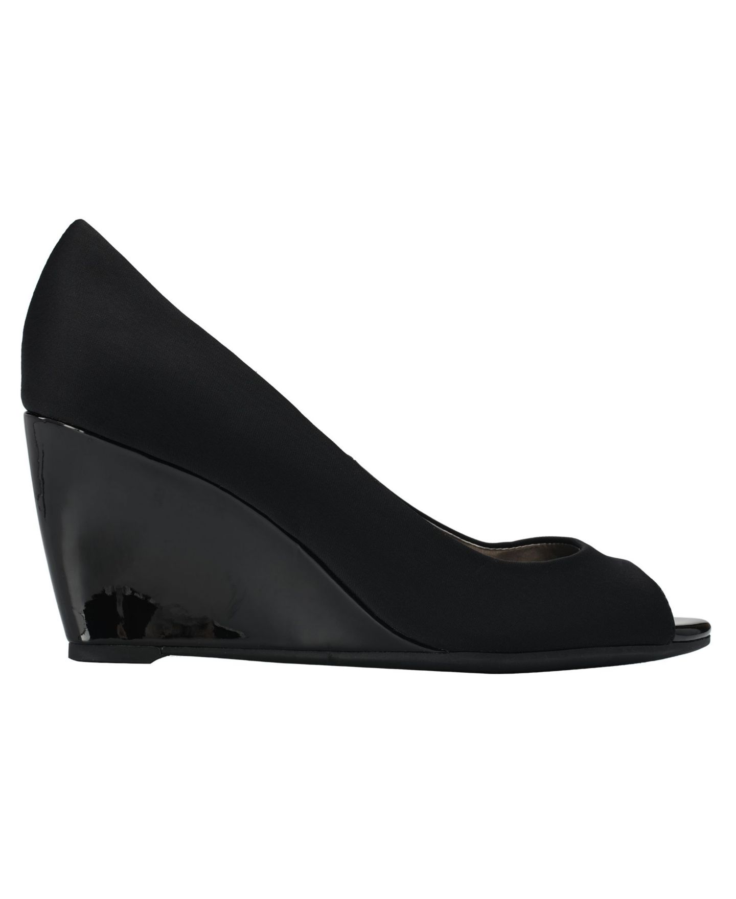 Женские туфли Bandolino Tufflove Peep Toe Wedge Pumps, цвет: Чёрный — фото 2