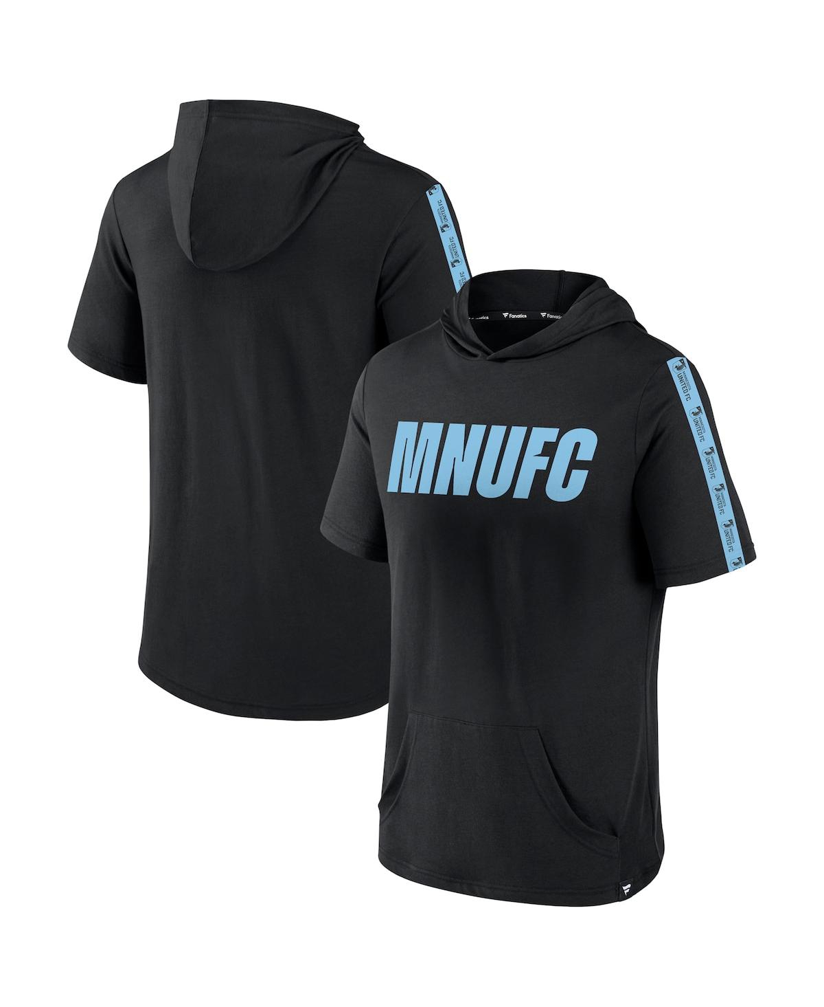 Shop Fanatics Men's  Black Minnesota United Fc Definitive Victory Short-sleeved Pullover Hoodie