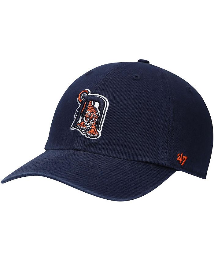 Men's '47 Navy Detroit Tigers Logo Cooperstown Collection Clean Up  Adjustable Hat
