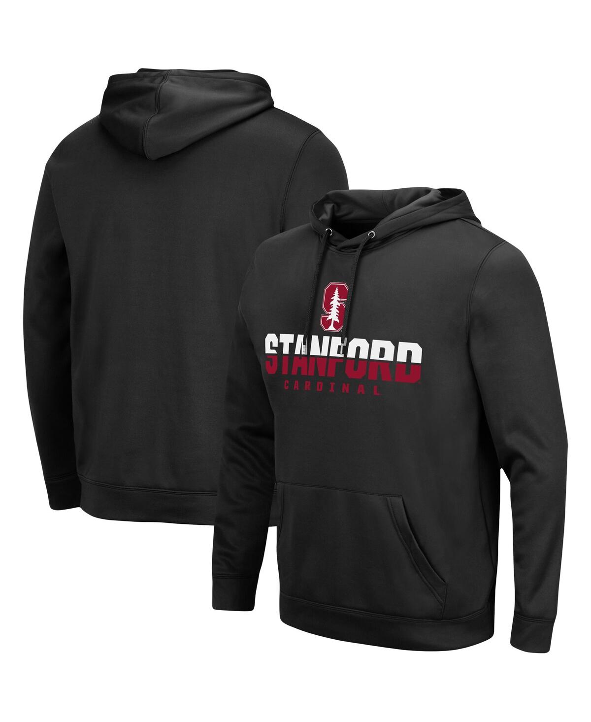 Colosseum Black Stanford Cardinal Lantern Pullover Hoodie In Black
