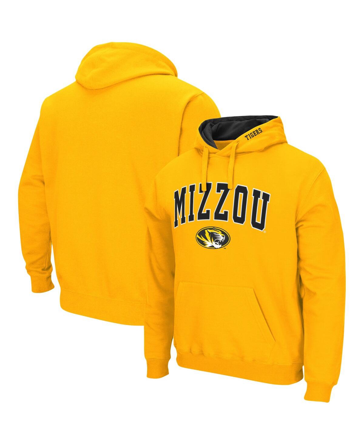 Colosseum Men's Missouri Tigers Arch & Logo 3.0 Pullover Hoodie In Gold