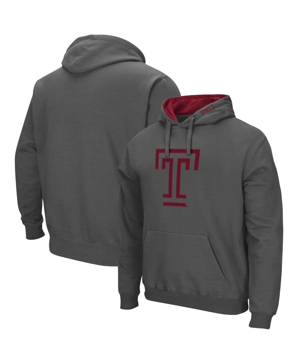 Shop Colosseum Men's  Charcoal Temple Owls Arch And Logo Pullover Hoodie