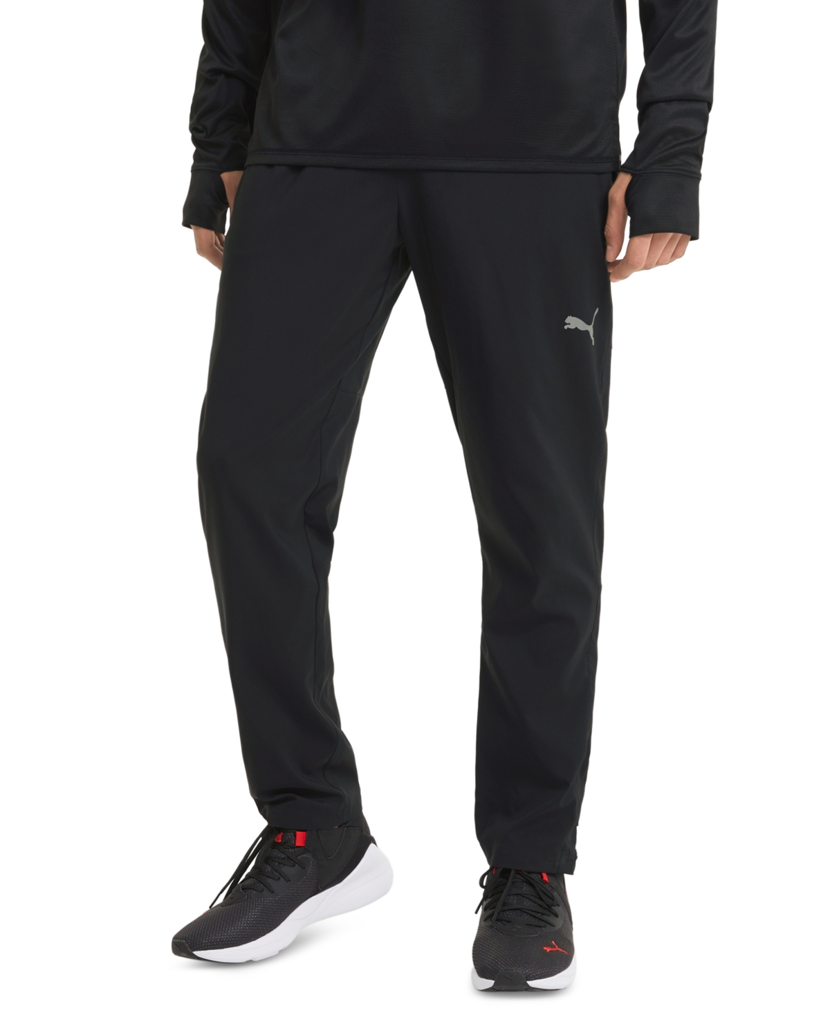 Puma Men's Run Favorite Moisture Wicking Tapered-fit Running Pants In Black