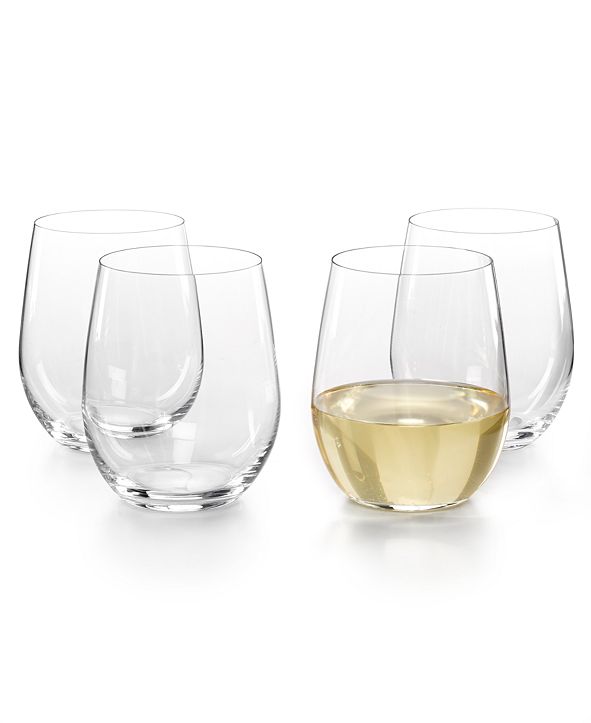 Riedel O Viognier and Chardonnay Stemless Wine Glasses 4 Piece Value ...
