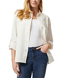 Women's Shacket with Rolled Tab Jacket