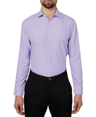 Men's Regular Fit Solid Wrinkle Free Performance Dress Shirt