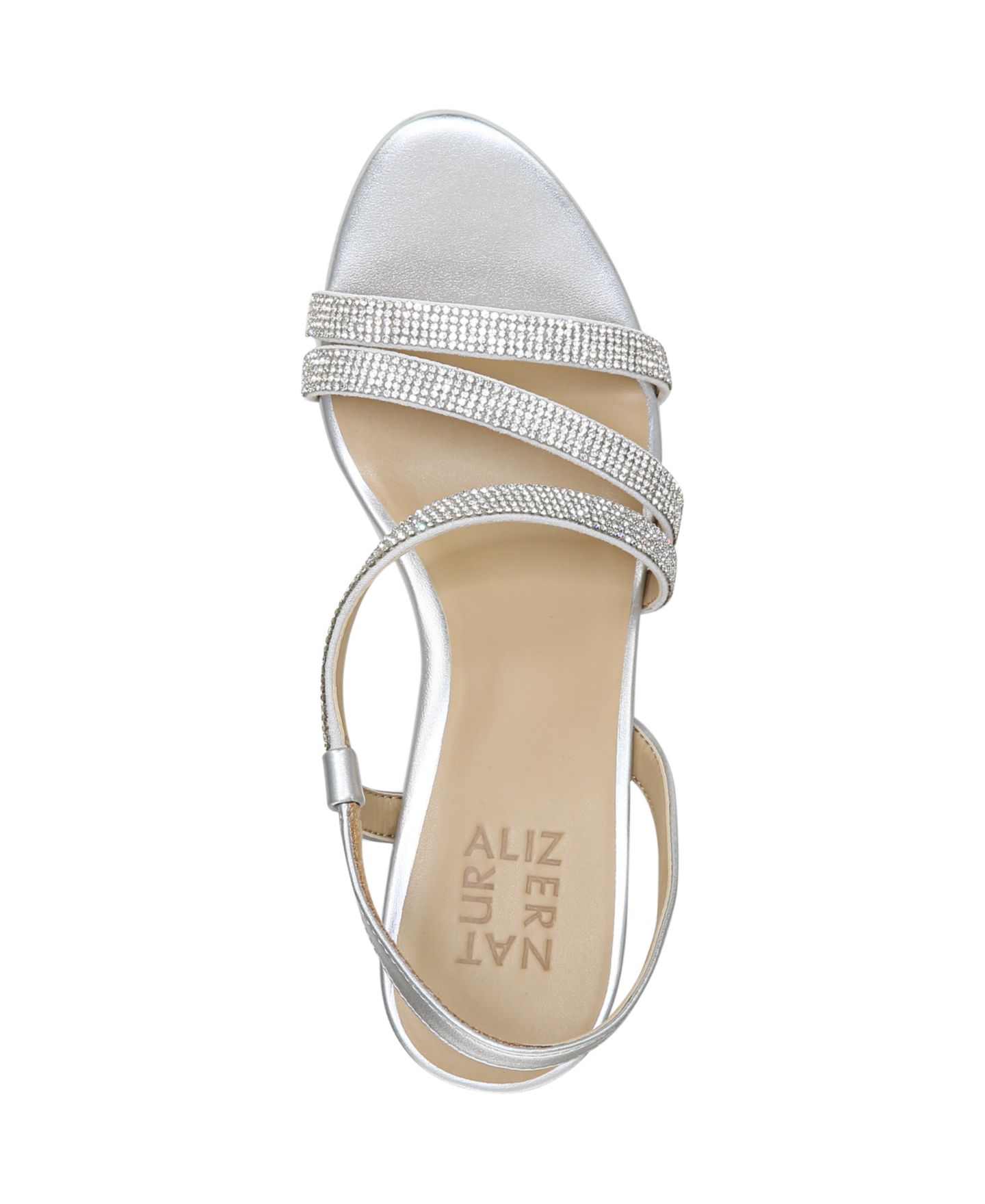 Женские сандалии Naturalizer Brenta 2 Strappy Dress Sandals, цвет: Серебряный — фото 4