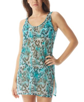 SUNDAZED - Quinn Snake-Print Tank Cover-Up Dress