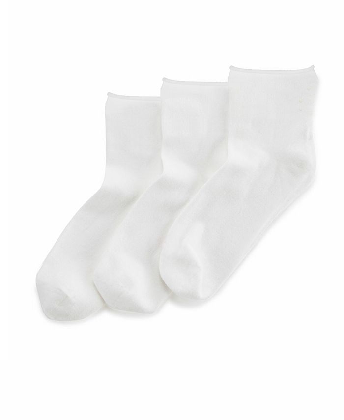 Stems Women's Roll Top Ankle Socks, Pack of 3 Macy's
