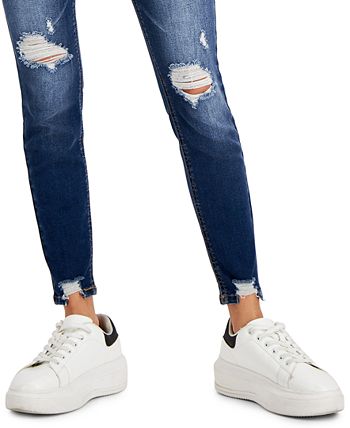Celebrity Pink - Juniors' Distressed Skinny-Leg Ankle Jeans