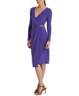 ralph lauren matte jersey surplice dress