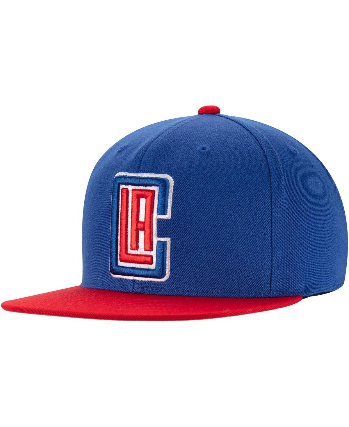 Shop Mitchell & Ness Men's  Royal, Red La Clippers Two-tone Wool Snapback Hat In Royal,red