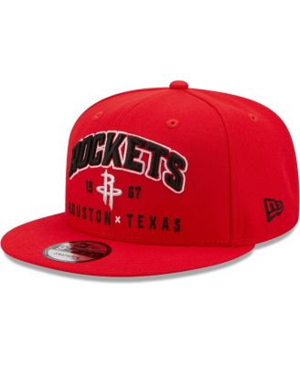 Men's New Era Red Houston Rockets Stacked 9Fifty Snapback Hat - Macy's