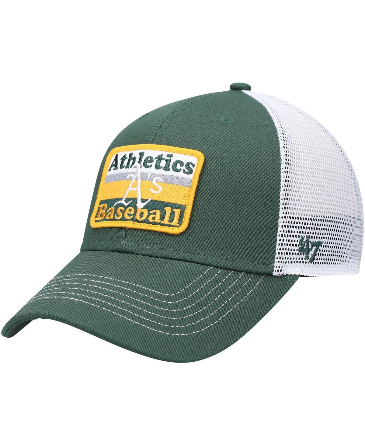 47 Brand Kids' Big Boys ' Green Oakland Athletics Ramble Mvp Trucker Snapback Hat