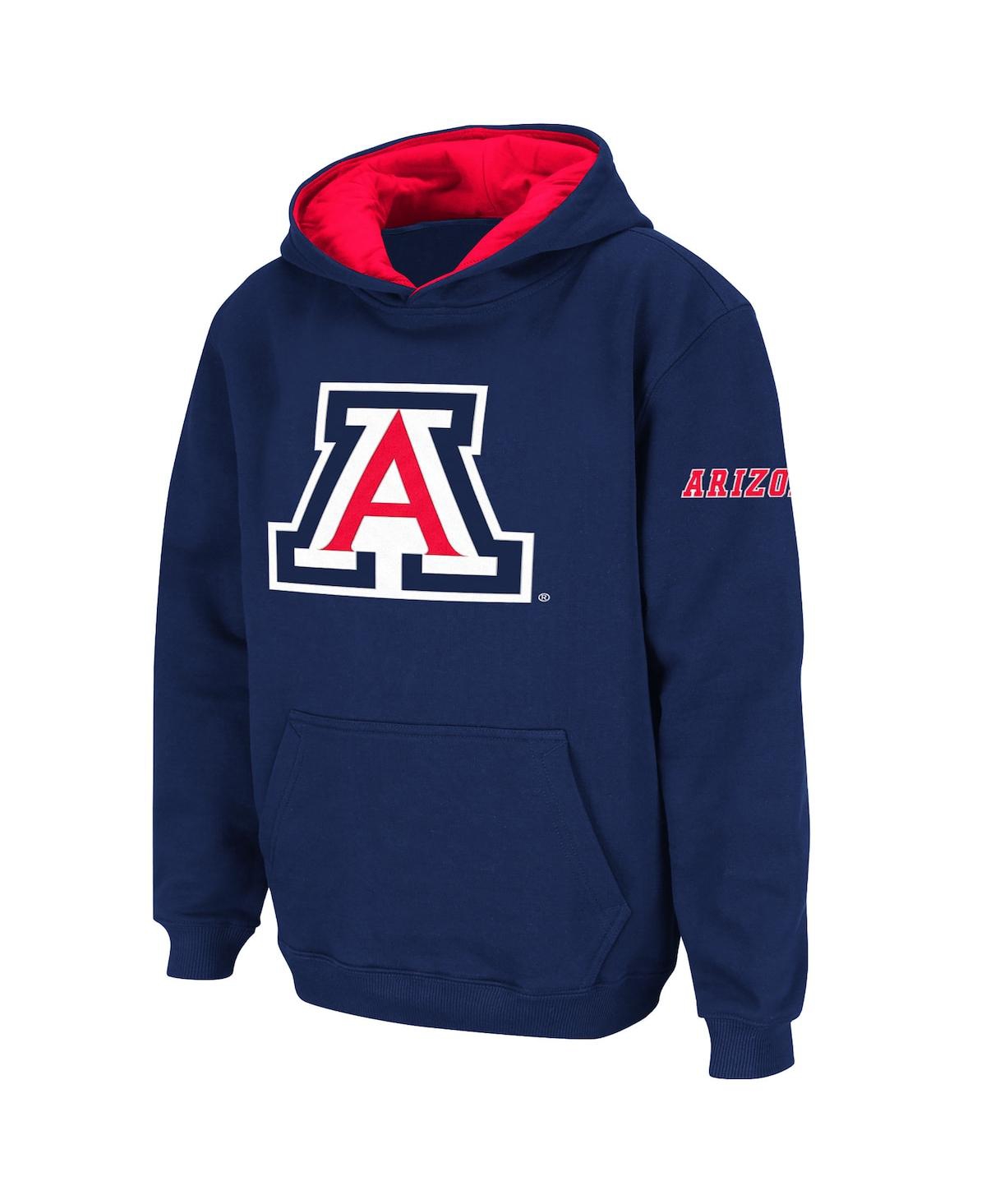 Stadium Athletic Youth  Navy Arizona Wildcats Big Logo Pullover Hoodie In Navy