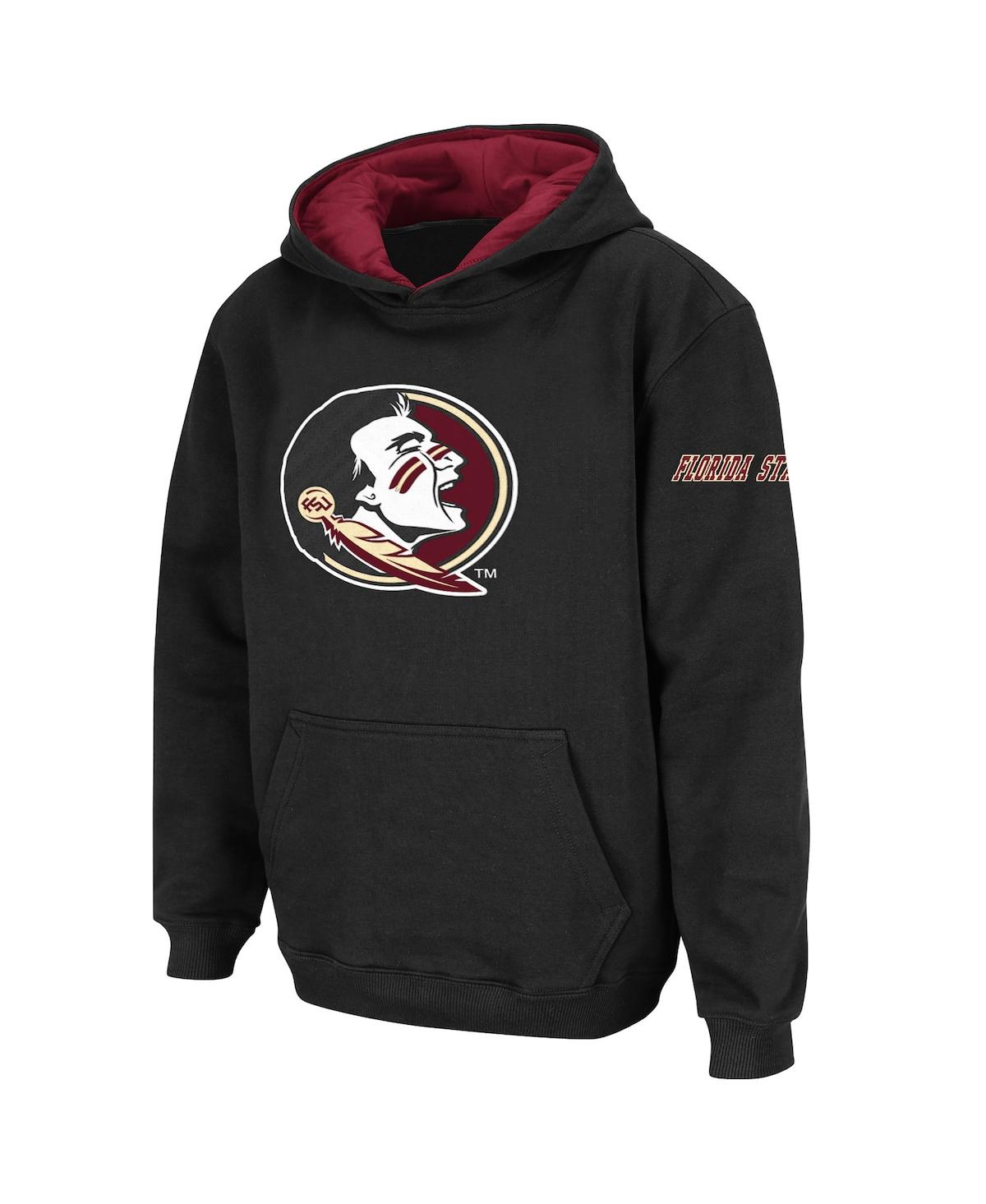 Stadium Athletic Kids' Big Boys  Black Florida State Seminoles Big Logo Pullover Hoodie