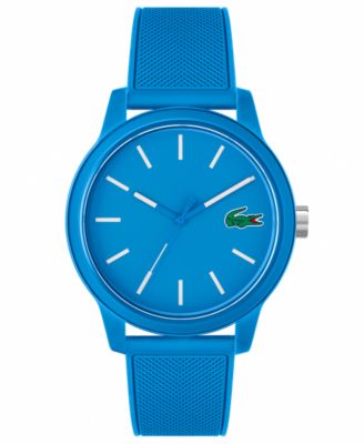 lacoste blue silicone strap watch