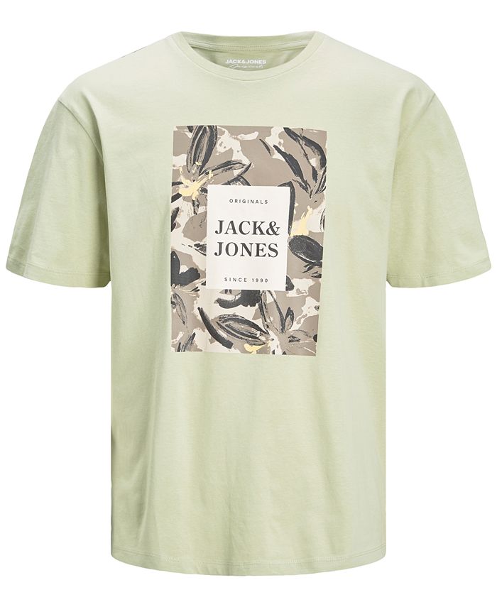 Jack and Jones Jack Jones T Shirt With Contrast Floral Printed