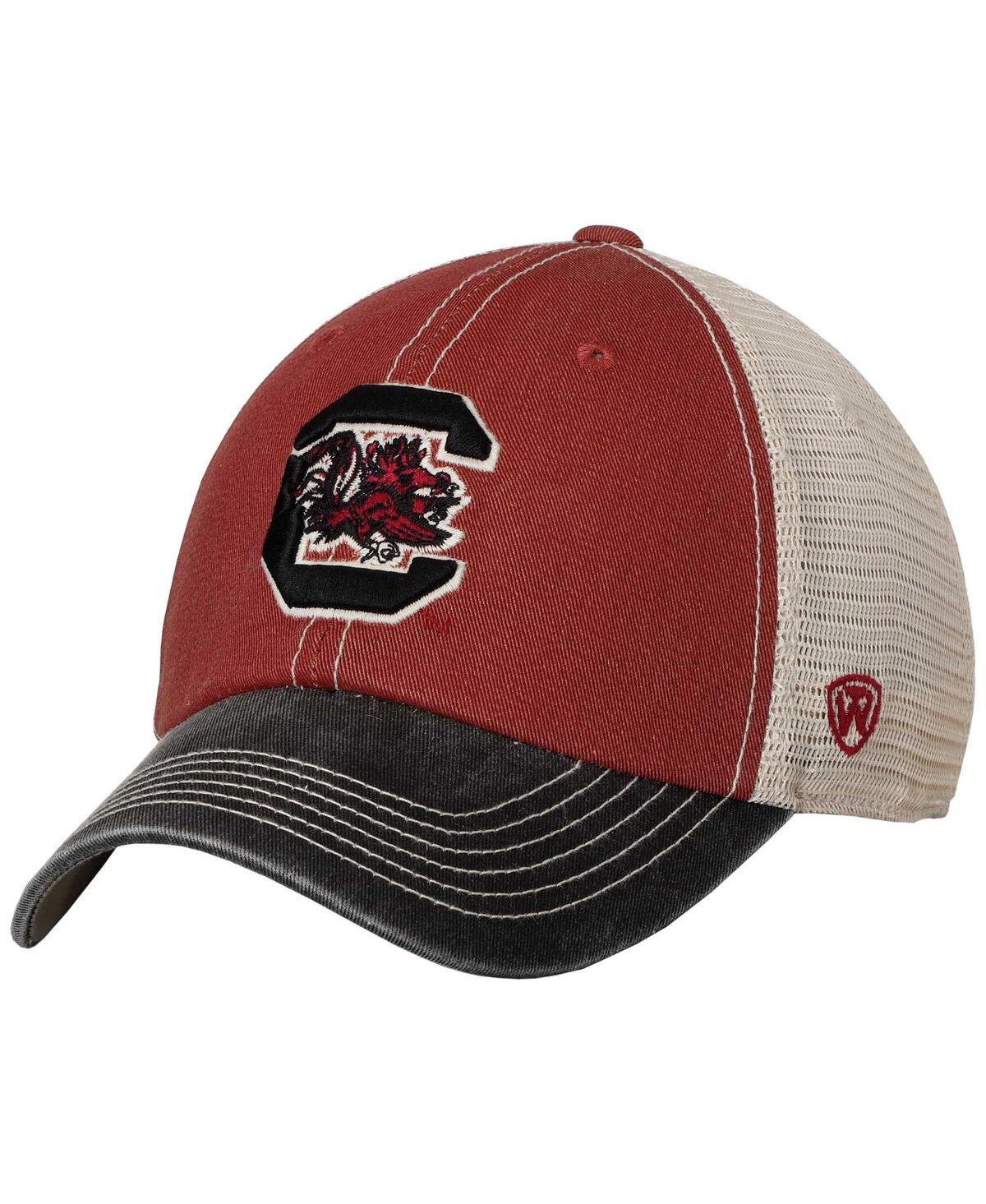 Top Of The World Men's  Garnet, Black South Carolina Gamecocks Offroad Trucker Adjustable Hat In Garnet,black