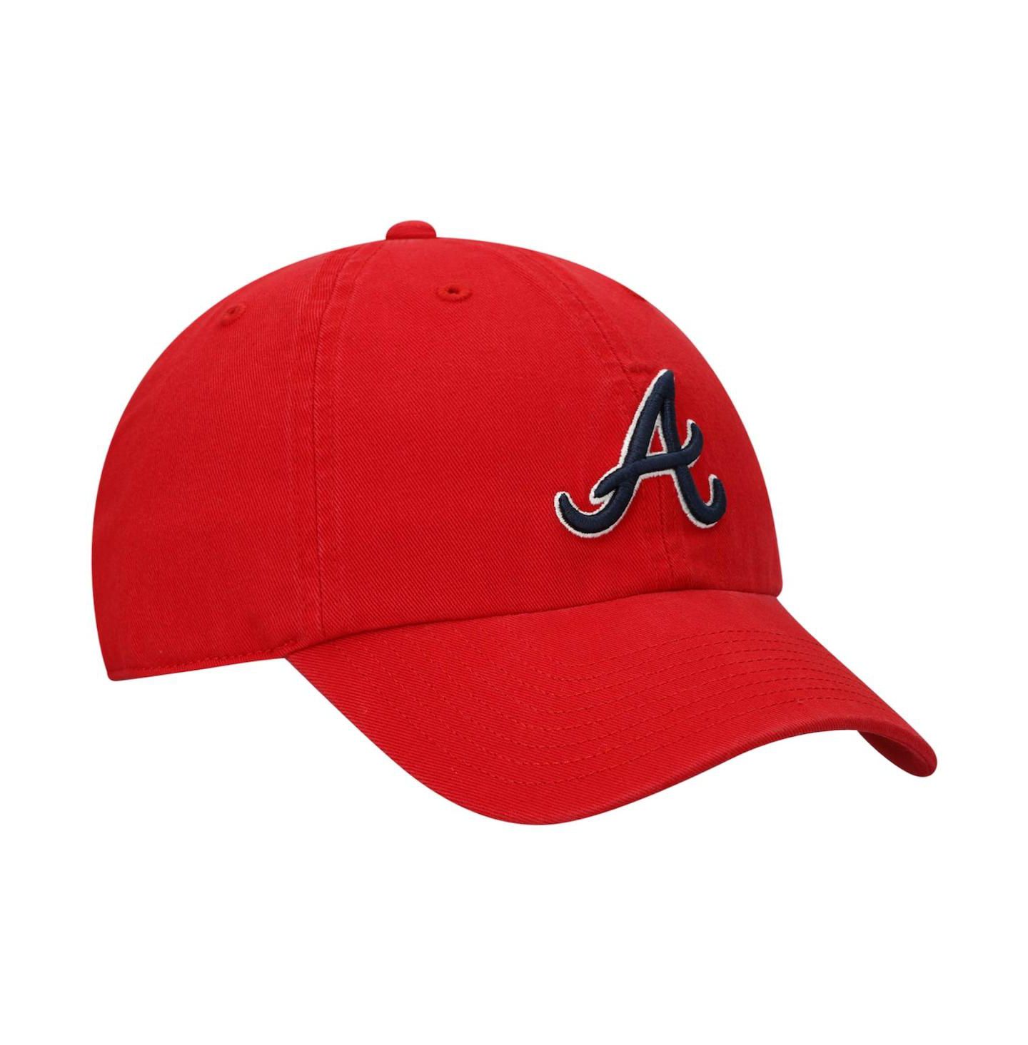 Мужская кепка '47 Brand Red Atlanta Braves Team Clean Up Adjustable Hat — фото 4