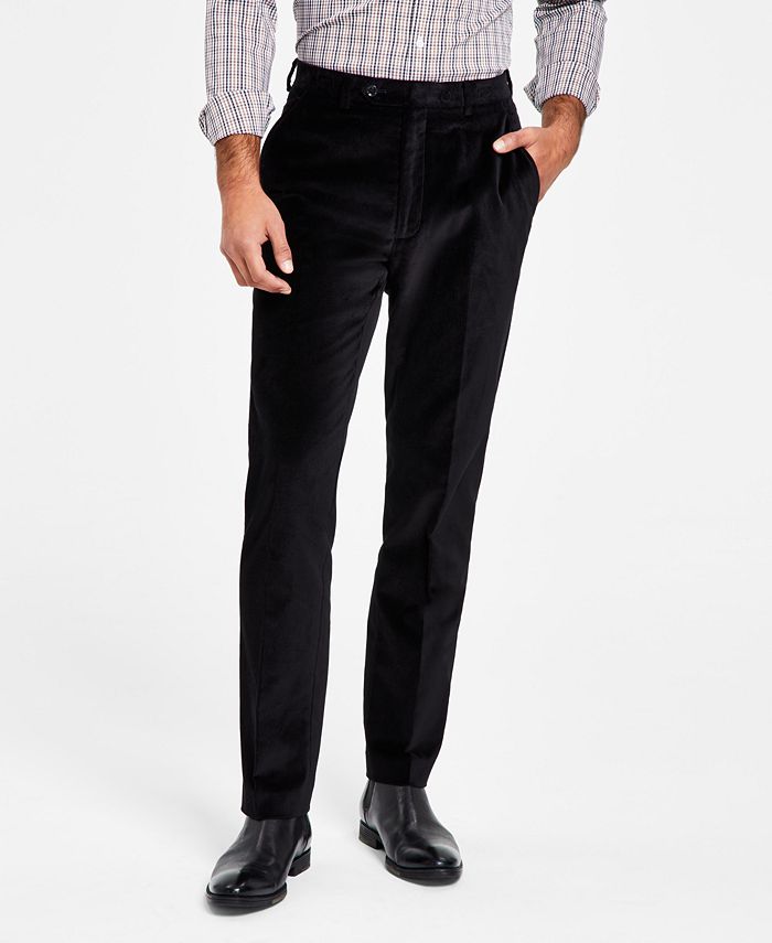 Alfani Men's SlimFit Velvet Dress Pants, Created for Macy's & Reviews Pants Men Macy's