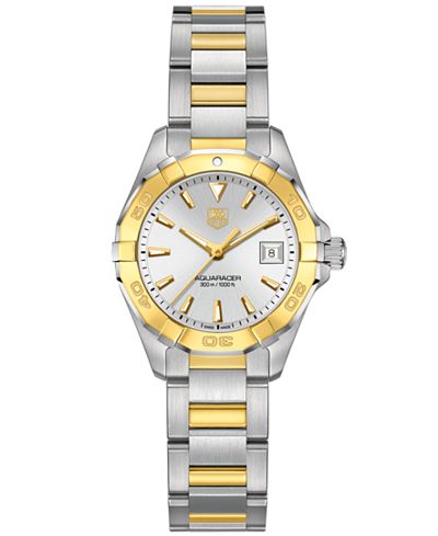 TAG Heuer Women's Swiss Aquaracer 18k Gold-Capped Stainless Steel Bracelet Watch 27mm WAY1455.BD0922