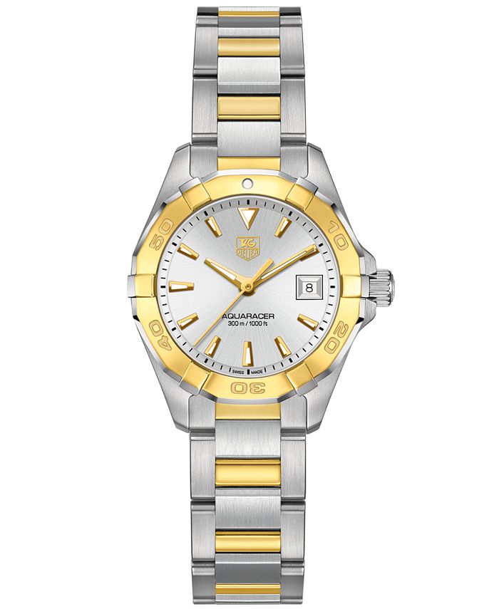 TAG Heuer Women s Swiss Aquaracer 18k Gold Capped Stainless Steel
