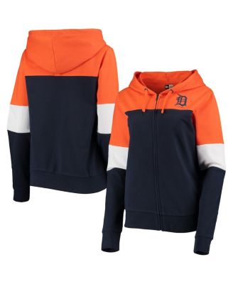 New Era Women's Navy Detroit Tigers Colorblock French Terry Full-Zip Hoodie  - Macy's