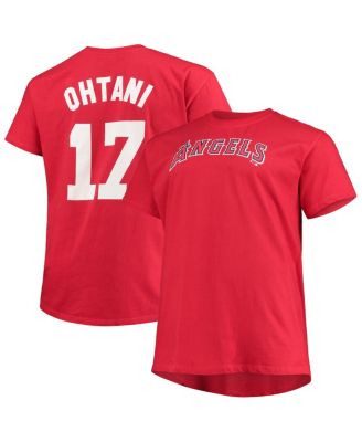 Profile Men's Shohei Ohtani Red Los Angeles Angels Big & Tall Name & Number T-Shirt