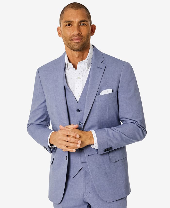 Tommy Hilfiger Men's Modern-Fit TH Flex Stretch Chambray Suit