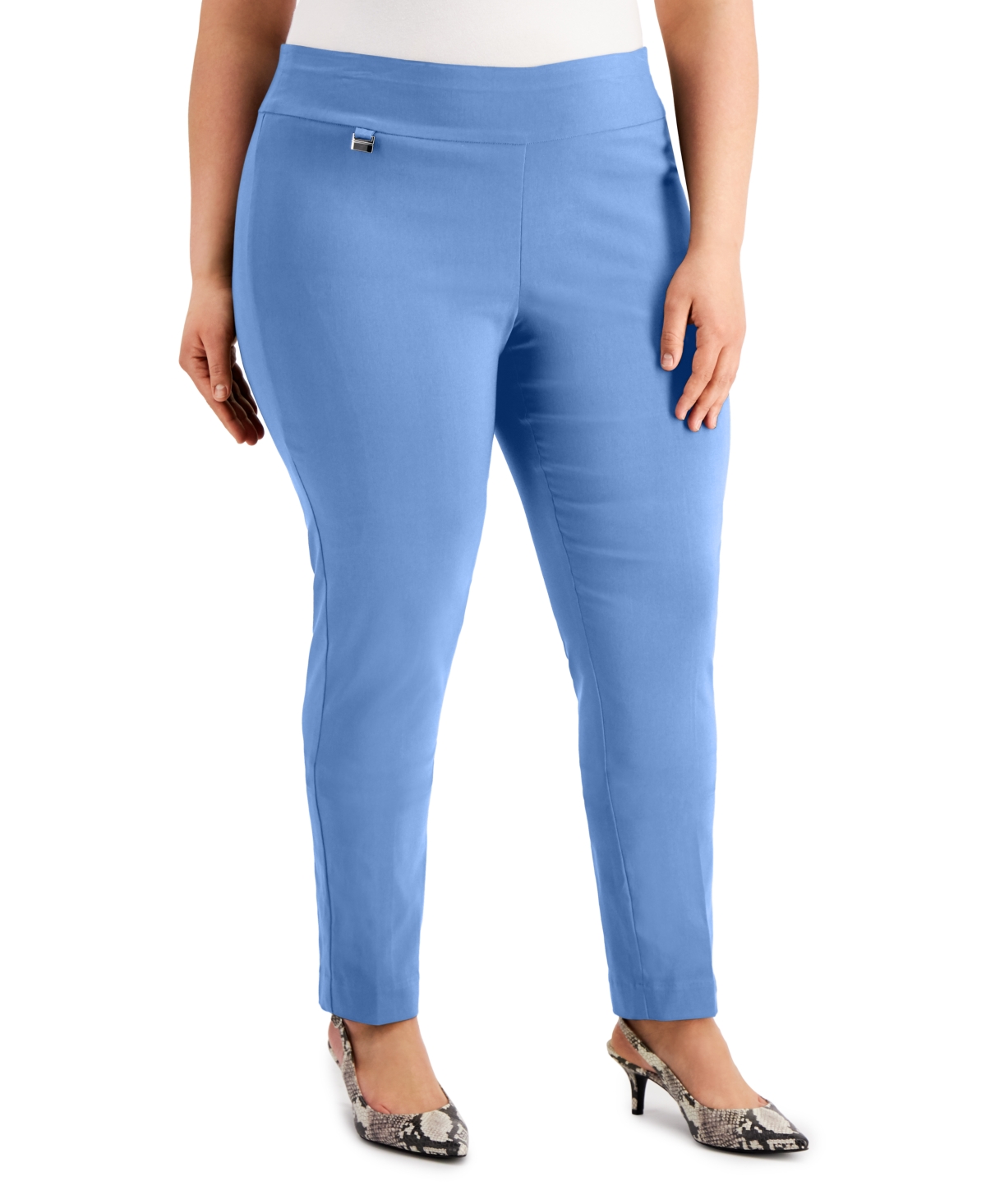 Petite Tummy-control Pull-on Skinny Pants, Petite & Petite Short, Created  For Macy's In Berry Haze