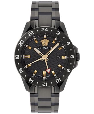 versace men's black watch