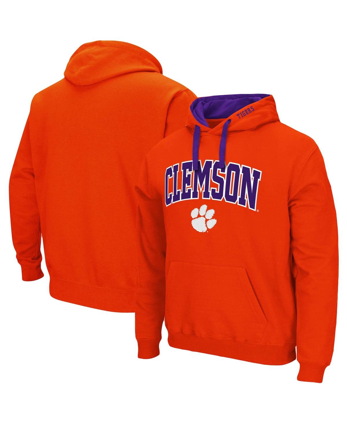 Colosseum Men's Clemson Tigers Big And Tall Arch And Logo 2.0 Pullover Hoodie In Orange